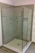 Custom frameless glass shower door
